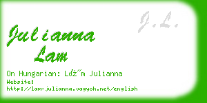 julianna lam business card